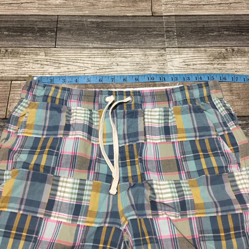 J Crew Madras Plaid Patchwork Drawstring Shorts M… - image 3
